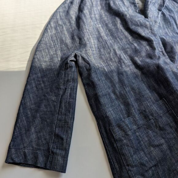 HOPE STHLM Stockholm 💯 Cotton Made In Italy Oversized Denim Blazer Jacket  S - Picture 14 of 16